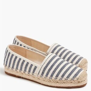 J. Crew Striped Espadrille Flats Size 11